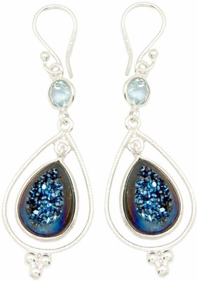 

YugshaJewels Elegant YJE-1314 Quartz, Topaz Sterling Silver Dangle Earring