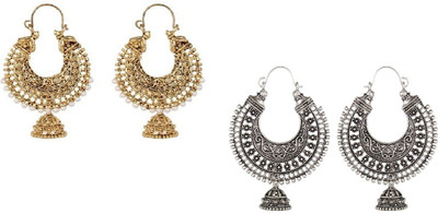 

CTW Oxidised Metal Finish Combo Alloy Hoop Earring