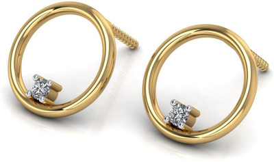 

GehnaBox The Parelle Yellow Gold 18kt Diamond Stud Earring