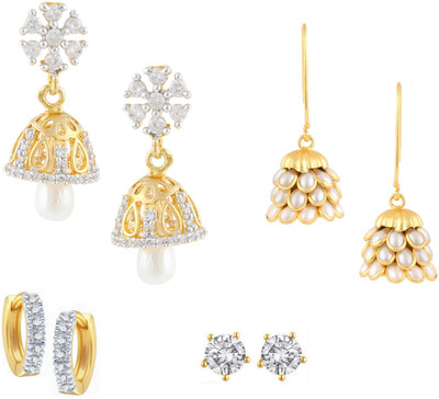 

Parinaaz Style Diva Cubic Zirconia Alloy Earring Set