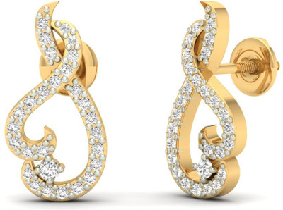 

Jewels5 Gordonia Yellow Gold 18kt Diamond Stud Earring(Rhodium Plated)