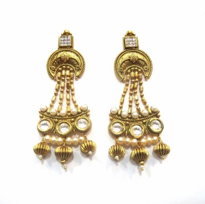 JEWELSHINGAR 16884-pe Cubic Zirconia, Zircon Brass Drops & Danglers