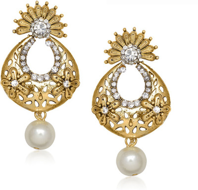 

Meenaz Creative Design Cubic Zirconia Alloy Chandelier Earring