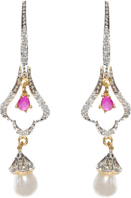 NAVYA Spring Sparkle Cubic Zirconia Alloy Drops & Danglers