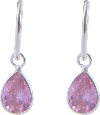 

Abhooshan Color Delight Cubic Zirconia Sterling Silver Hoop Earring