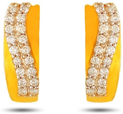 P.N.Gadgil Jewellers Blissful Yellow Gold 18kt Diamond Stud Earring
