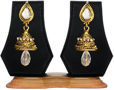 

Being Women Elegant White Gold Plated With Stone Studed Fashion Alloy Jhumki Earring