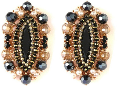 

Jazz Jewellery CZ Jewellery Design Black Stud Pearl Alloy Stud Earring