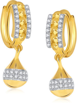 

Meenaz Exclusive Floral Cubic Zirconia Alloy Hoop Earring