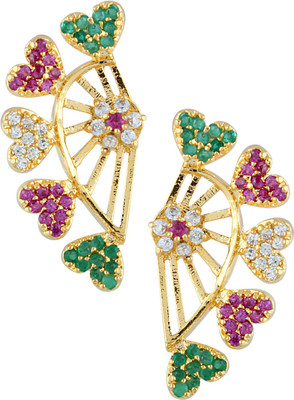 Efulgenz Style Diva Cubic Zirconia Alloy Cuff Earring