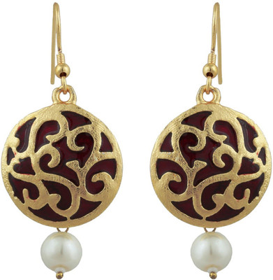 

Kshitij Jewels Meenakari- Azure Color of Heaven Alloy Dangle Earring