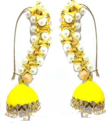 

Kshitij Jewels Meenakari- Azure Color of Heaven Alloy Jhumki Earring