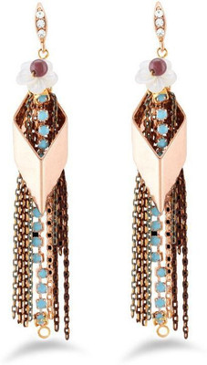 

Jazz Jewellery Fancy Design Long Chain Multicolour Womens Earring Alloy Drop Earring