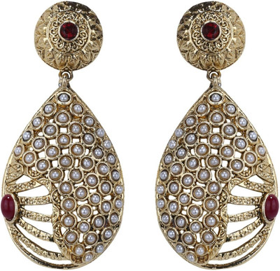 

Sale Funda Ethnic er0017 Zircon, Pearl, Ruby Alloy Chandbali Earring