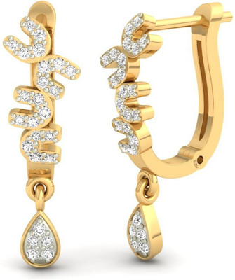 

Jewels5 Sonerila Yellow Gold 18kt Diamond Hoop Earring(Rhodium Plated)