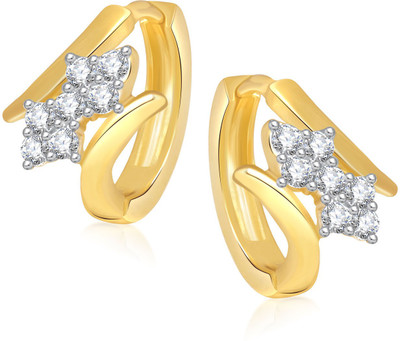 

Meenaz Absolute Floral Cubic Zirconia Alloy Hoop Earring