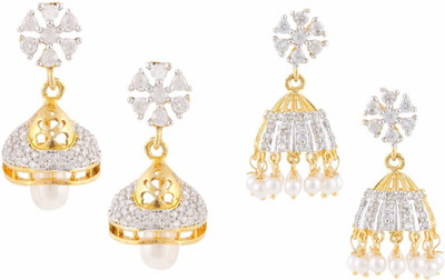 

Parinaaz Style Diva Cubic Zirconia Alloy Earring Set