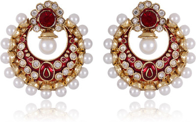 Shining Diva Mughal Chandbali Collection Alloy Drops & Danglers
