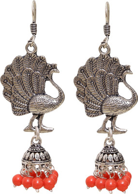 

Abhooshan Designer Ethnic Silver, Alloy Jhumki Earring