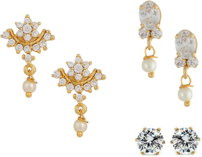 

Parinaaz Style Diva Cubic Zirconia Alloy Earring Set