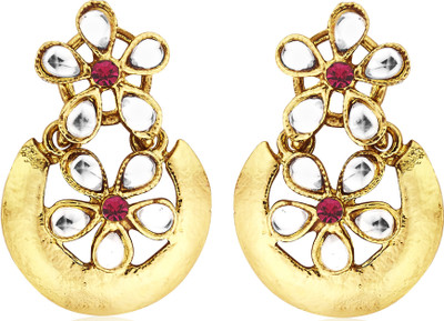 

Kshitij Jewels Floral Delight Alloy Chandbali Earring