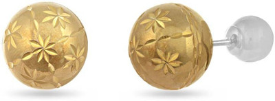 

LeCalla Wondrous Ball Post Earrings in Sterling Silver With Diamond Cut Sterling Silver Stud Earring