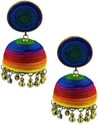 the jewelbox Handmade Thread Brass Jhumki Earring