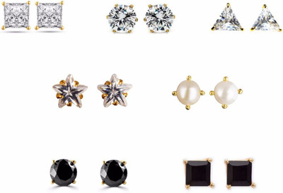 

Archi Collection Solitaire Cubic Zirconia Alloy Earring Set