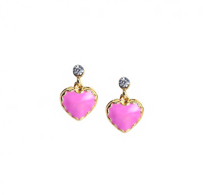 

Bezel ME - 41 Golden Pink Alloy Drop Earring