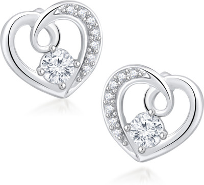 

Meenaz Heart Stud Cubic Zirconia Alloy Stud Earring