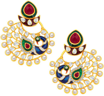 

Sukkhi Stylish Peacock Gold Plated Alloy Drop Earring