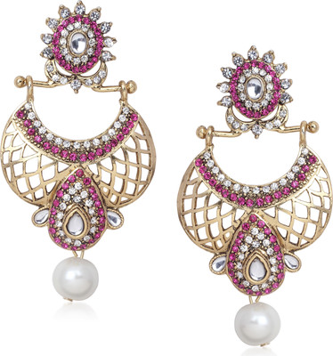

Meenaz Royal Earrings Cubic Zirconia, Crystal Alloy Chandelier Earring