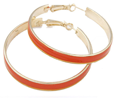 

Aaishwarya Fiery Orange Alloy Hoop Earring