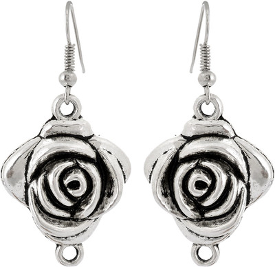 

Subharpit Rose Flower Metal Dangle Earring