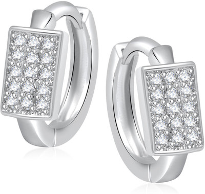 

Meenaz Silver Exclusive Gold & Rhodium Cubic Zirconia Alloy Huggie Earring