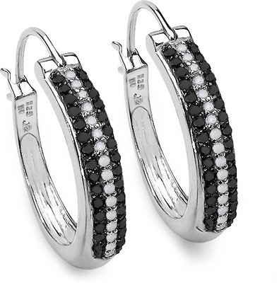 

Johareez Beautiful Cubic Zirconia Silver Hoop Earring