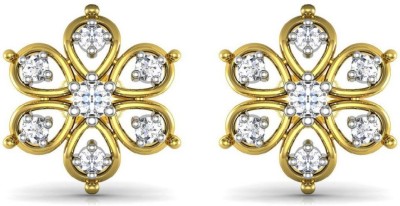 avsar Janvhi Yellow Gold 18kt Diamond Stud Earring