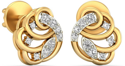 2% OFF on Aucent by PC Jeweller The Nene Yellow Gold 18kt Diamond Stud Earring