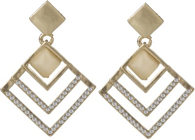 Naveli Designer Gold Plated Light Weight Brass Drops & Danglers