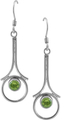 

Zivah Contemporary Green Stone Peridot Sterling Silver Dangle Earring