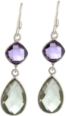 

YugshaJewels Amethyst Silver Dangle Earring