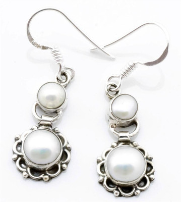 

YugshaJewels Pearl Sterling Silver Dangle Earring