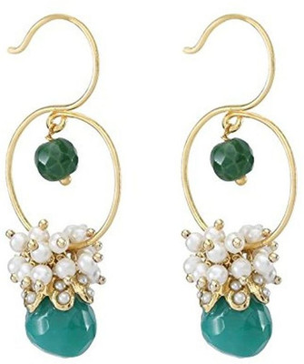 the jewelbox Dangling Delicate Pearl Copper Dangle Earring