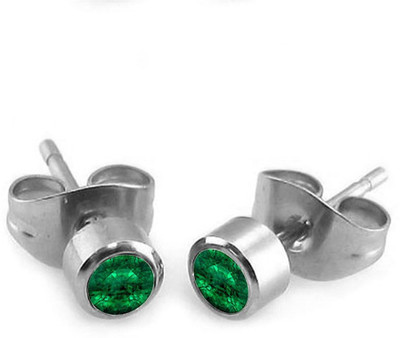 

Anopchand Tilokchand Jewellers single stone Cubic Zirconia Silver Stud Earring