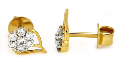 

Anopchand Tilokchand Jewellers flora Cubic Zirconia Silver Stud Earring
