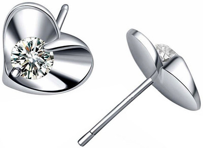 

Kataria Jewellers Hearts Diamond Silver Stud Earring