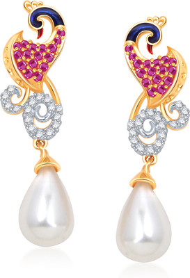 

Meenaz Exclusive Earrings For Girls and Women Cubic Zirconia, Crystal Alloy Hoop Earring