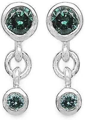 

Johareez Beautiful Diamond Sterling Silver Huggie Earring