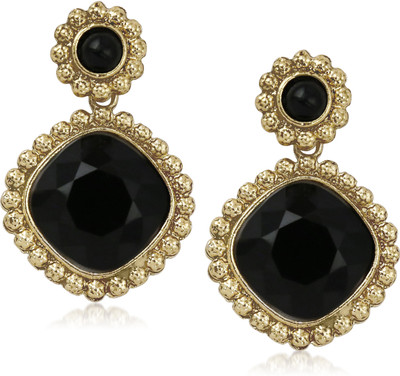 

VK Jewels Black Stone Alloy Drop Earring