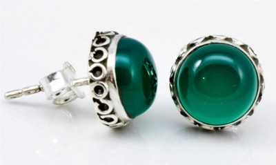 

YugshaJewels YJE-45 Onyx Silver Stud Earring